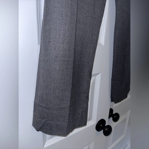 Theory Calvin C Size 8 Wool Blend Wide Leg Dress Pant Gray NWT - Picture 2 of 10